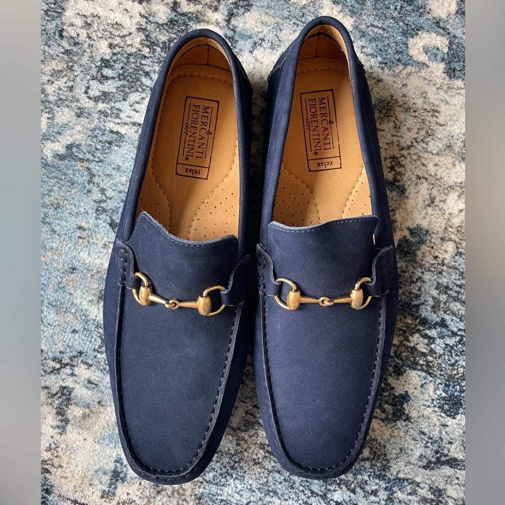 Mercanti Fiorentini Navy Loafers
